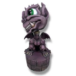 Vintage Adams Apple Bopp'N Heads Trog Bobblehead Figures Purple 2002 READ